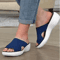 Womens Open Toe Platform Sandals Casual Beach Wedge Slippers 1