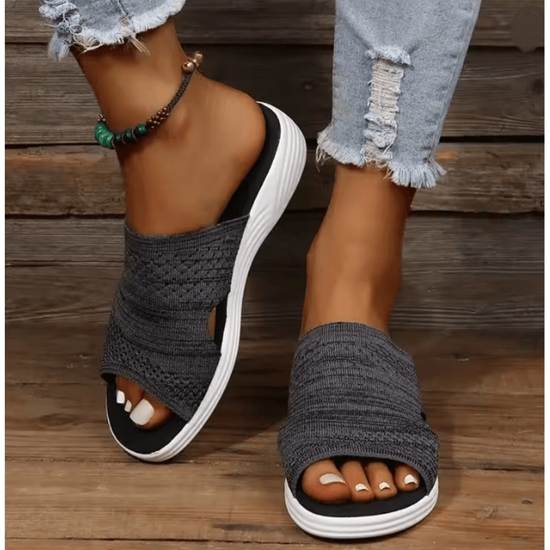 Womens Open Toe Platform Sandals Casual Beach Wedge Slippers 5