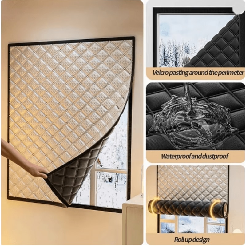 Double Thick Thermal Insulated Curtains For Cold And Heat Protection 1