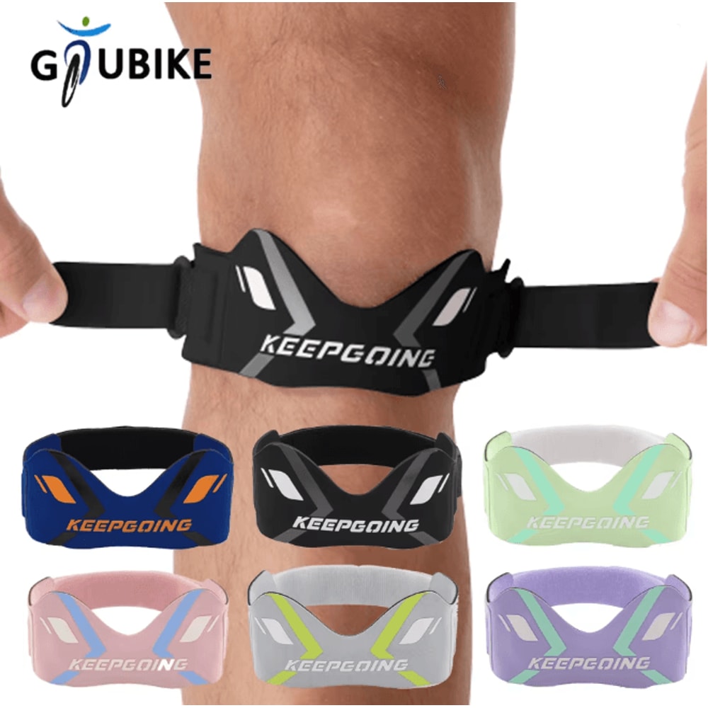 GTUBIKE Adjustable Patella Knee Band With Compression Pad Support 0