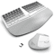 Jomaa Ergonomic Split Keyboard And Wireless Mouse Set With Wrist Rest 0