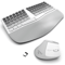 Jomaa Ergonomic Split Keyboard And Wireless Mouse Set With Wrist Rest 0