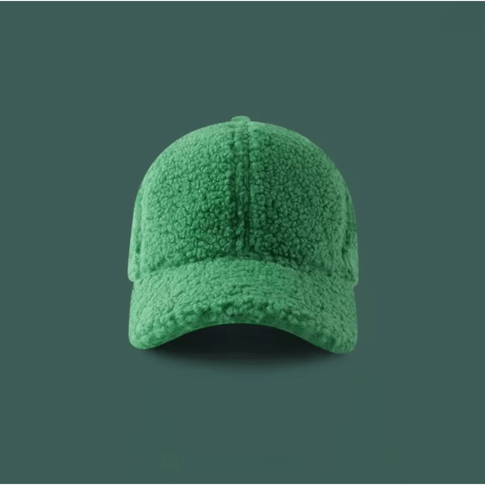 Unisex Lamb Wool Baseball Cap Winter Warm Outdoor Hat 7