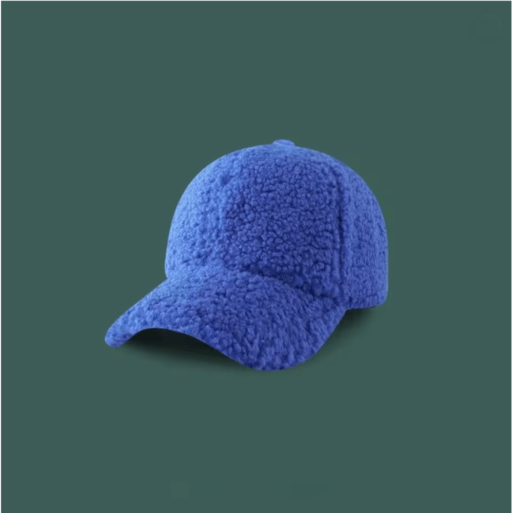 Unisex Lamb Wool Baseball Cap Winter Warm Outdoor Hat 9