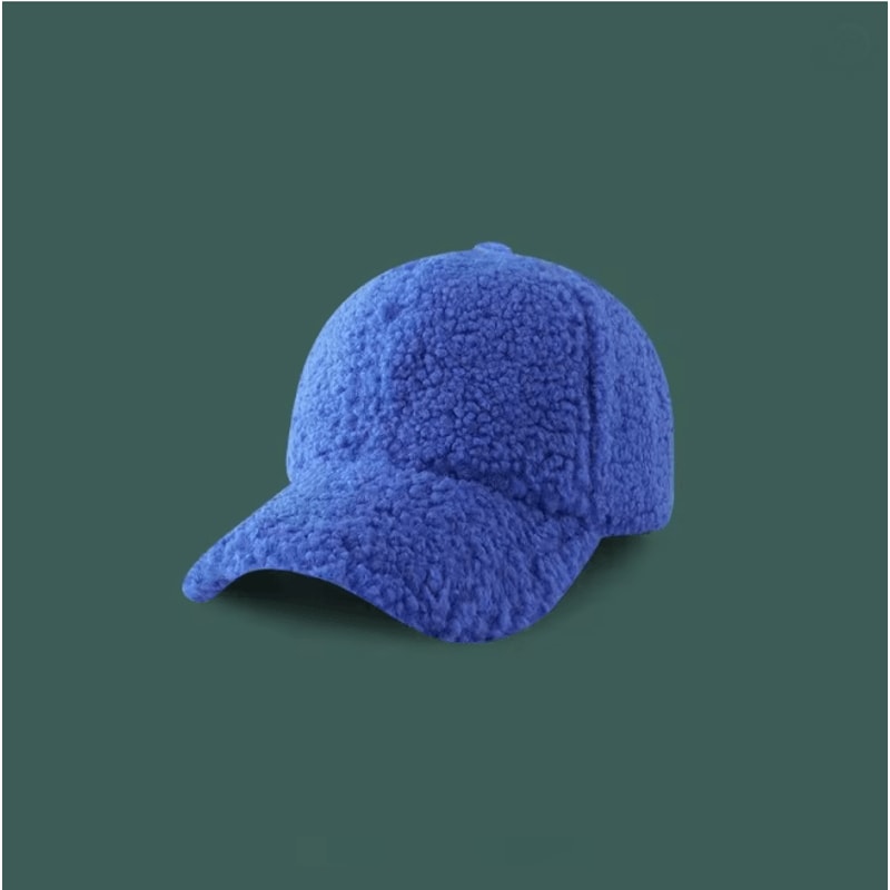 Unisex Lamb Wool Baseball Cap Winter Warm Outdoor Hat 9