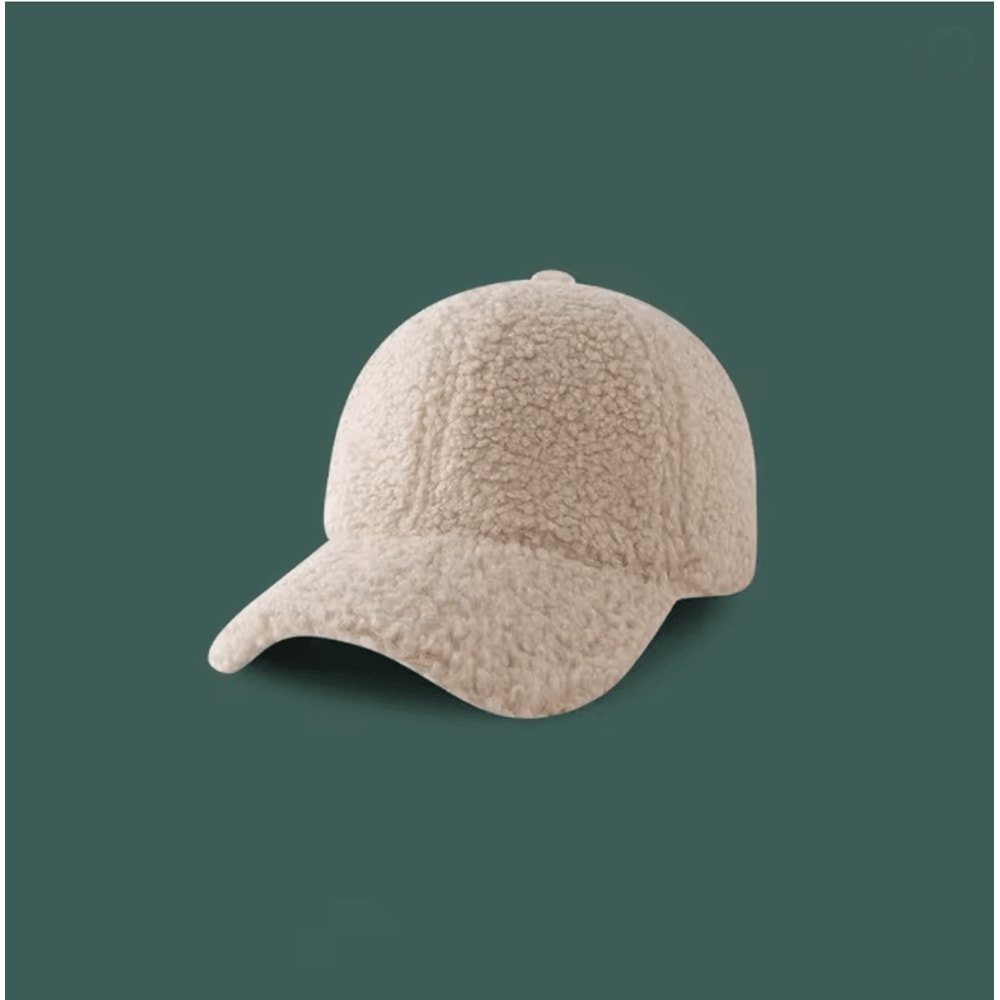 Unisex Lamb Wool Baseball Cap Winter Warm Outdoor Hat 10