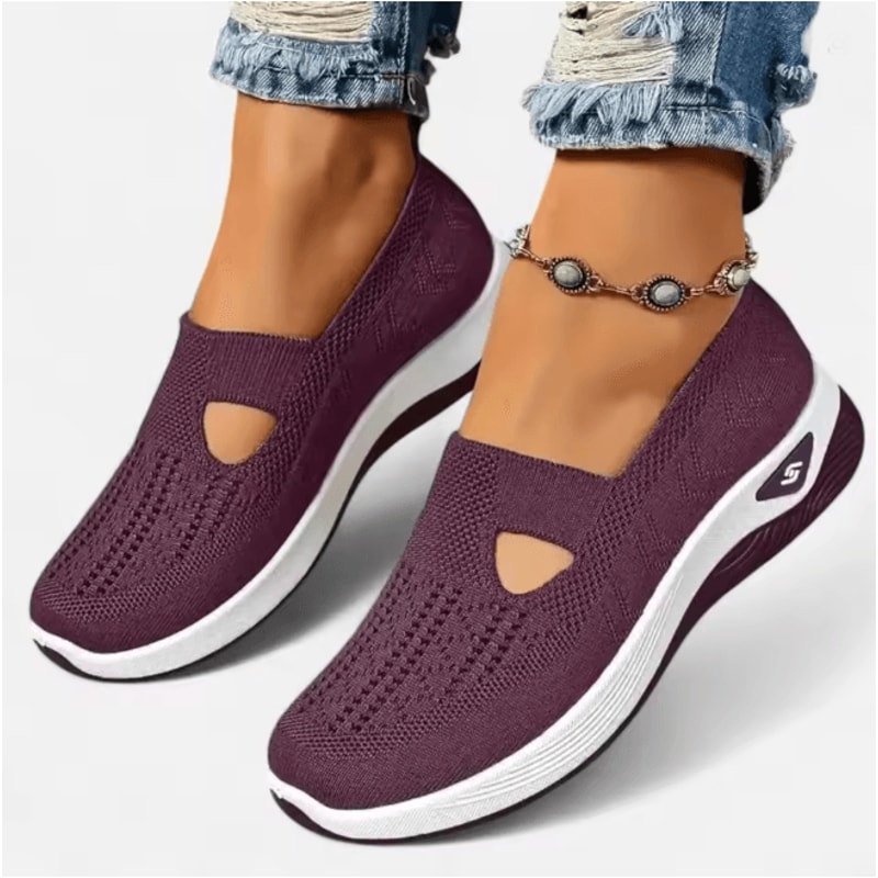 Womens Breathable Mesh Flats Comfortable Slip On Casual Loafers 9