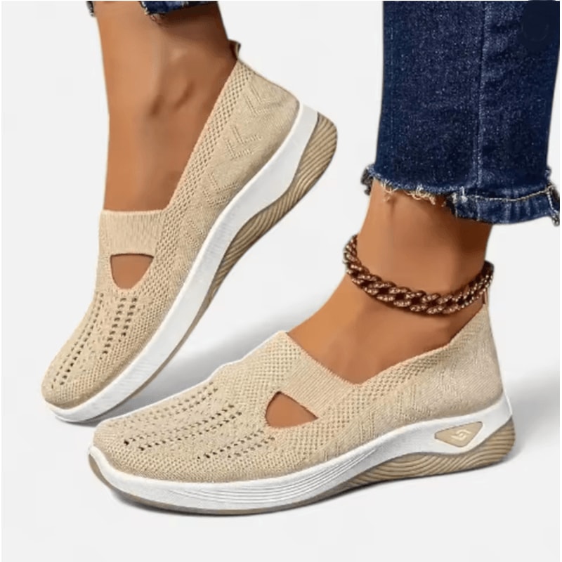 Womens Breathable Mesh Flats Comfortable Slip On Casual Loafers 2