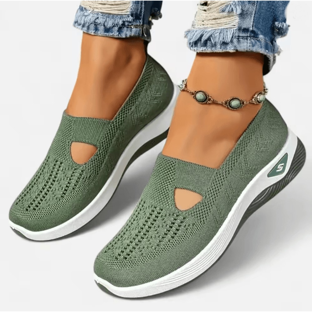 Womens Breathable Mesh Flats Comfortable Slip On Casual Loafers 0