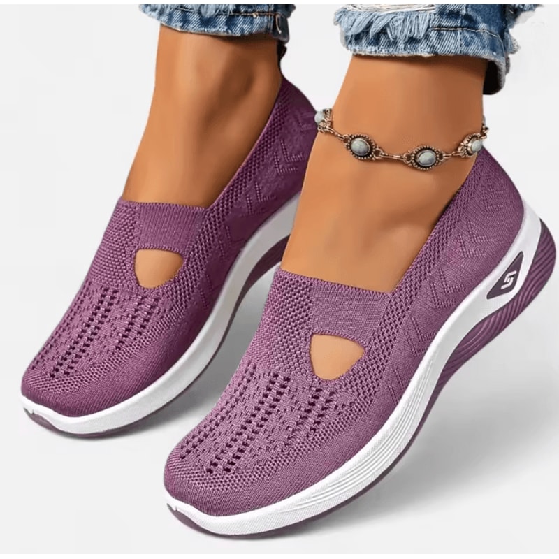 Womens Breathable Mesh Flats Comfortable Slip On Casual Loafers 3