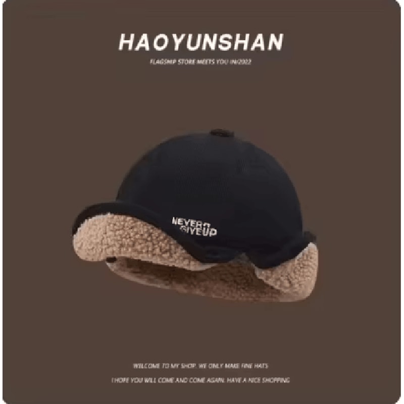 Lamb Fleece Ear Protection Baseball Hat Warm Winter Cap For Men And Women 7