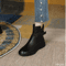 Womens Retro Leather Ankle Boots Casual Platform Short Boots 2