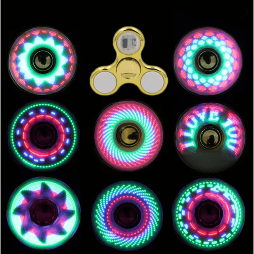 LED Light Up Fidget Spinner Glow In The Dark Stress Relief Toy 1