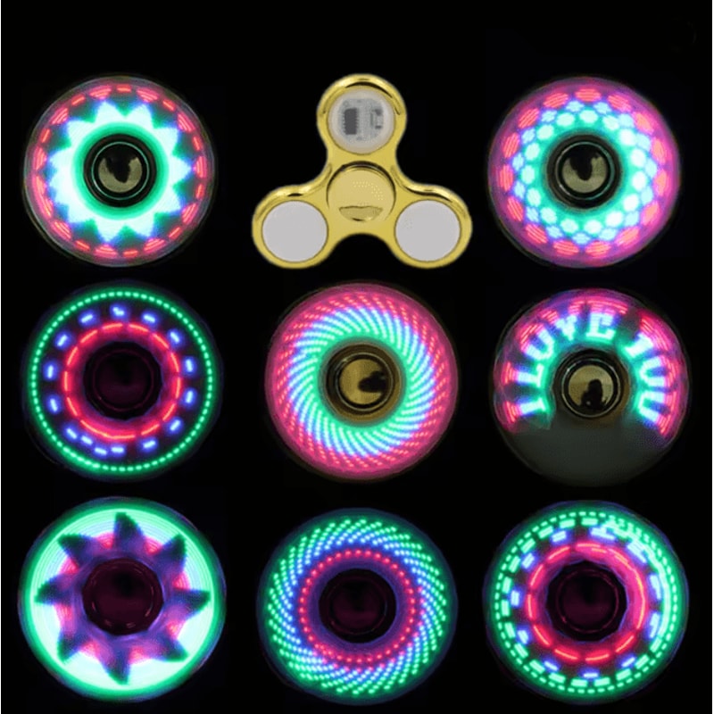 LED Light Up Fidget Spinner Glow In The Dark Stress Relief Toy 1