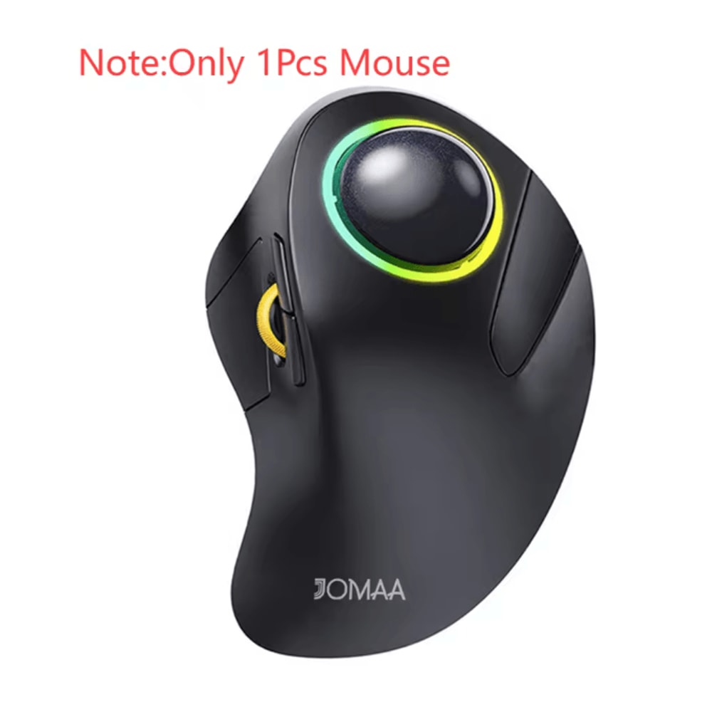 Rechargeable Wireless Trackball Mouse Ergonomic RGB Rollerball For PC And Laptop 4