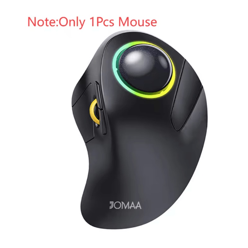 Rechargeable Wireless Trackball Mouse Ergonomic RGB Rollerball For PC And Laptop 4
