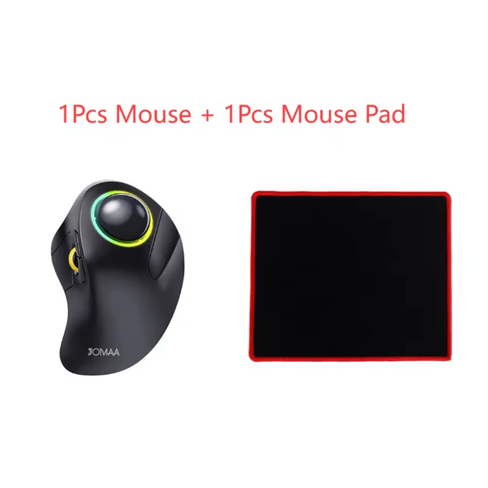 Rechargeable Wireless Trackball Mouse Ergonomic RGB Rollerball For PC And Laptop 6
