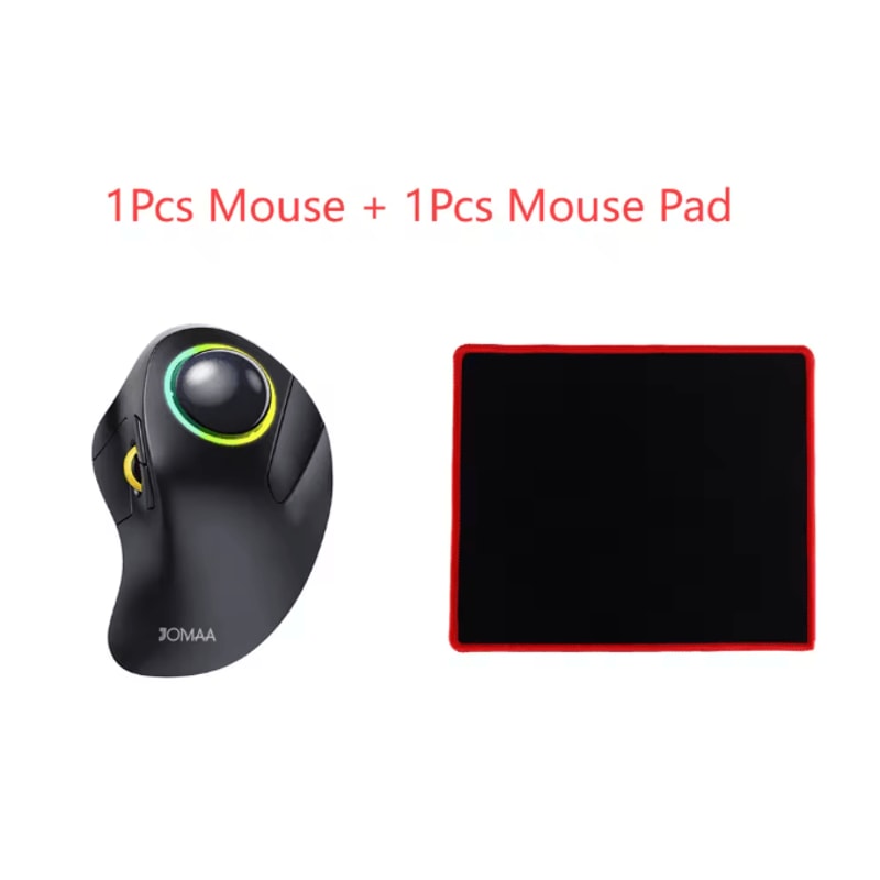 Rechargeable Wireless Trackball Mouse Ergonomic RGB Rollerball For PC And Laptop 6