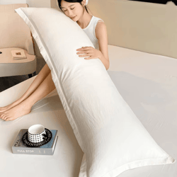 ultra soft washed long body pillowcase for couples extra long solid color pillow cover