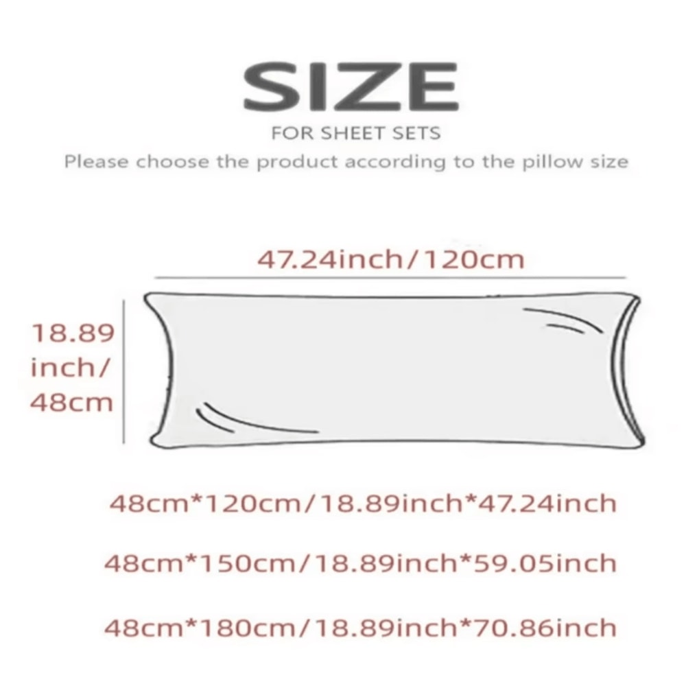 Ultra Soft Washed Long Body Pillowcase For Couples Extra Long Solid Color Pillow Cover 1