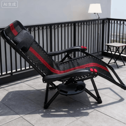 durable folding chair side table attachment with cup holder and snack tray