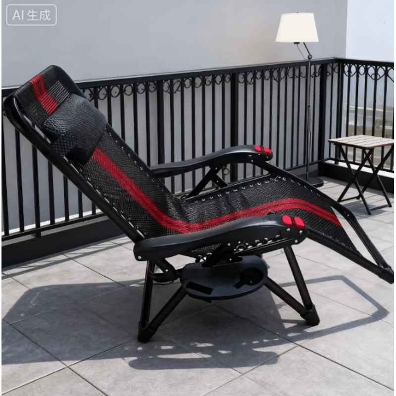 Durable Folding Chair Side Table Attachment With Cup Holder And Snack Tray 0