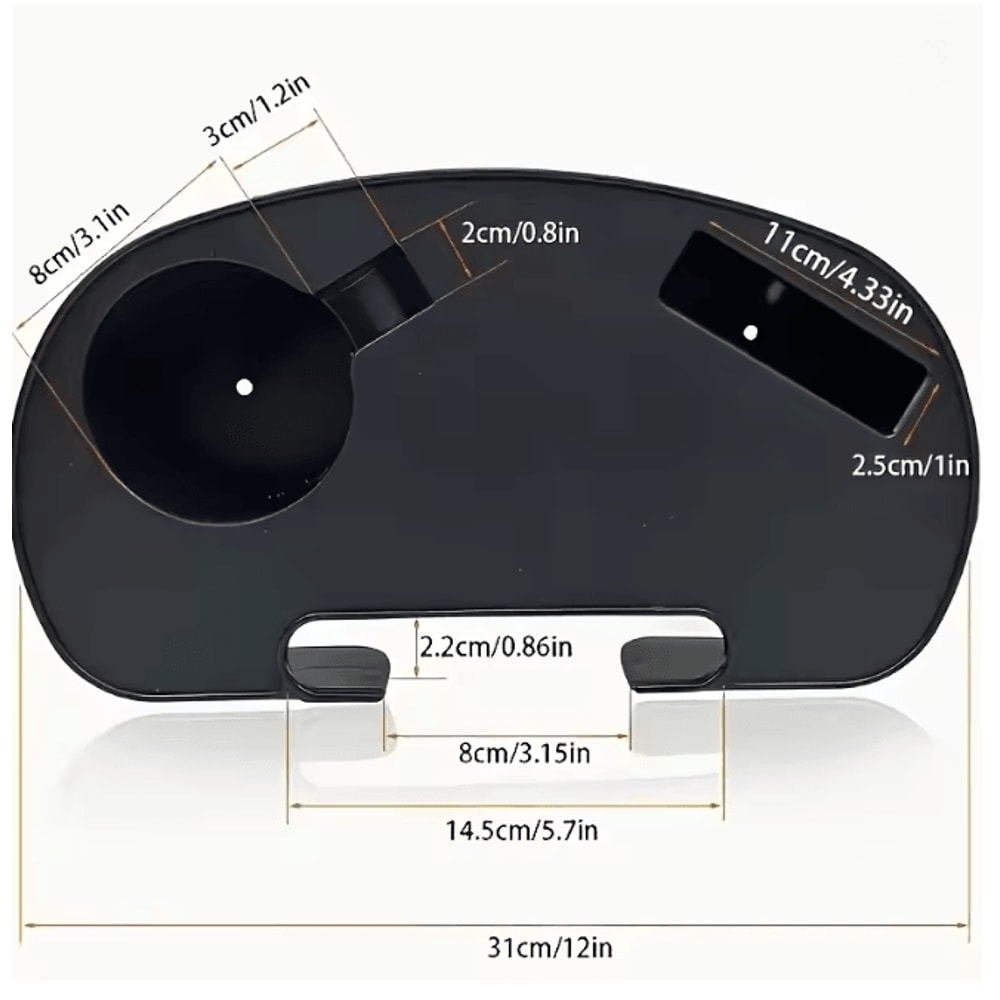 Durable Folding Chair Side Table Attachment With Cup Holder And Snack Tray 4