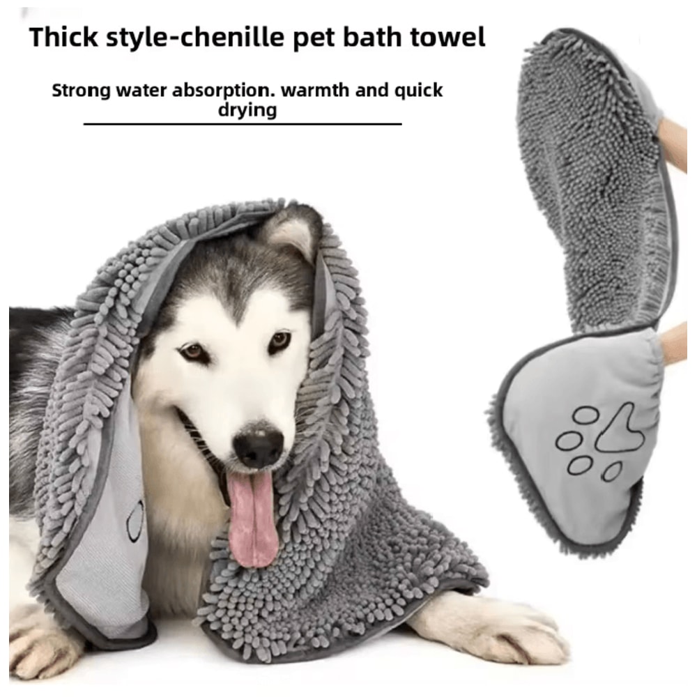Super Absorbent Pet Bath Towel Quick Dry Dog And Cat Bath Robe 1