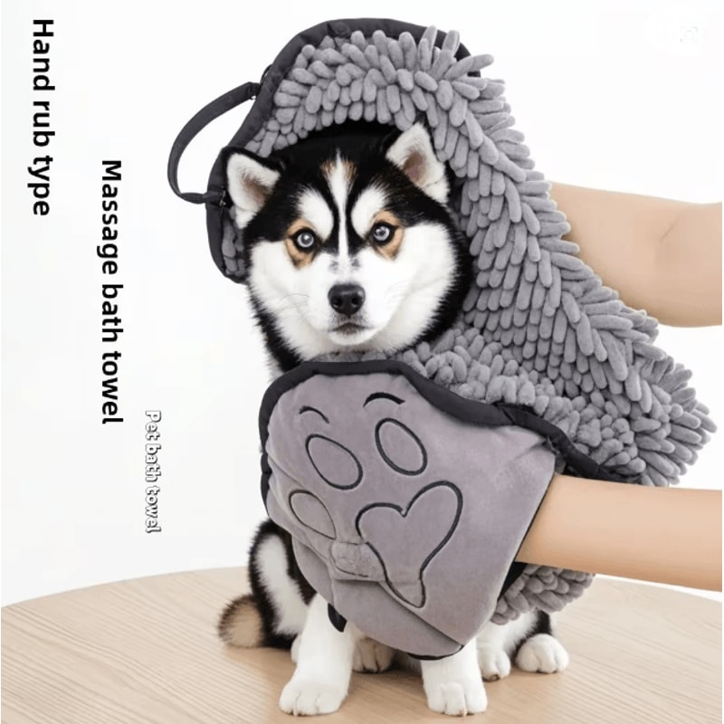 Super Absorbent Pet Bath Towel Quick Dry Dog And Cat Bath Robe 2