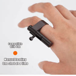 finger ring launcher keychain fidget toy stress relief mini game accessory