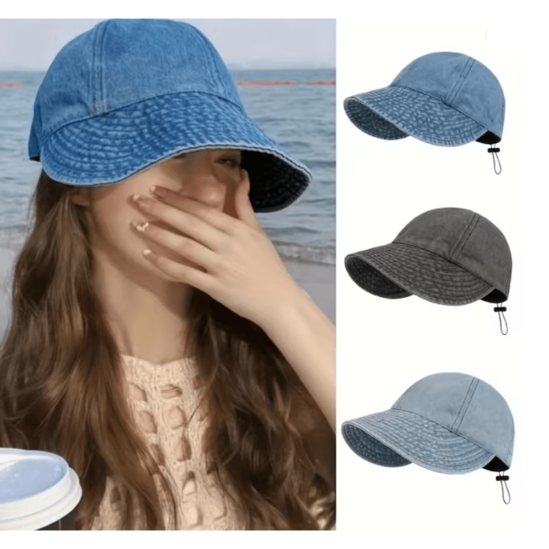Womens Foldable Wide Brim Sun Hat With Ponytail Opening And UV Protection 2
