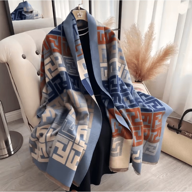 Luxury Two Sided Pashmina Scarf Soft Warm Winter Shawl For Women 4