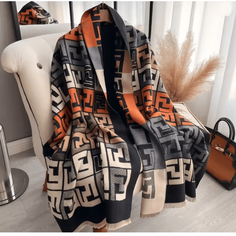 Luxury Two Sided Pashmina Scarf Soft Warm Winter Shawl For Women 0