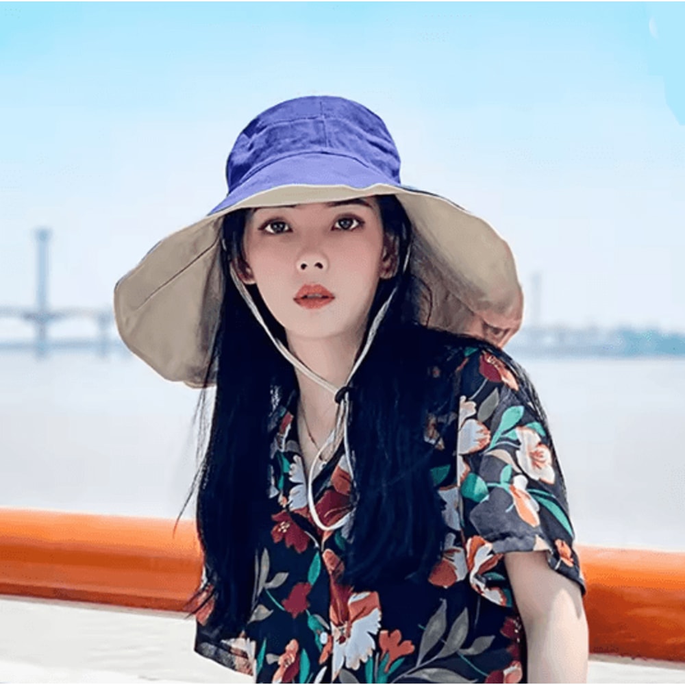 Reversible Wide Brim UPF 50 Sun Hat For Women Summer Beach And Hiking 7