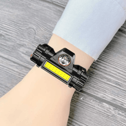 rechargeable led wrist light strap for night running and cycling