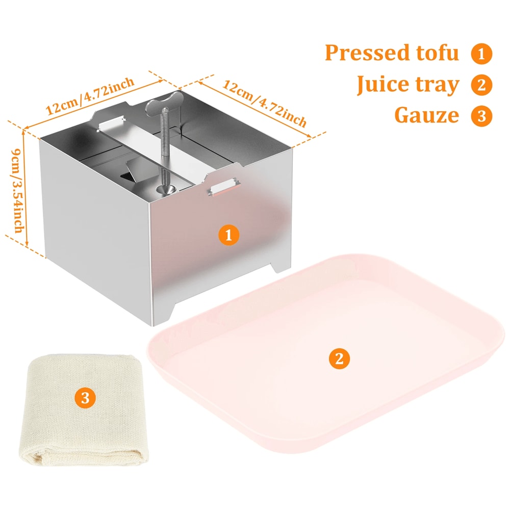 Stainless Steel Tofu Press Mold Kit For Homemade Tofu And Cheese 3