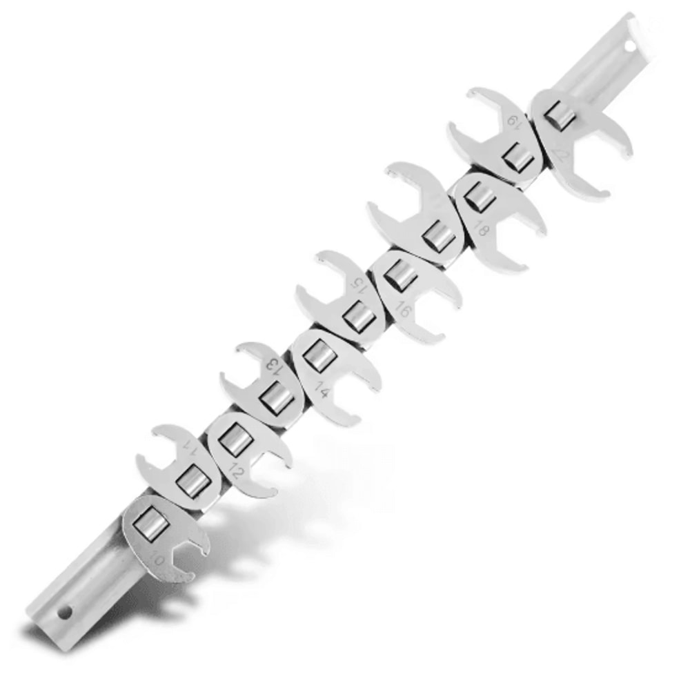 10 Piece Flare Nut Wrench Set 3 8 Inch Drive Crowfoot Wrench Kit 3