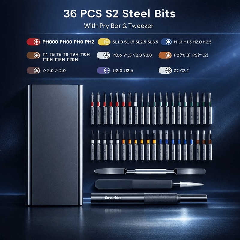36 Bit Precision Screwdriver Set Magnetic Repair Tool Kit 3