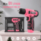 Hi Spec 133 Piece Pink Power Tool Set With 8V Lithium Drill And Toolbox 0