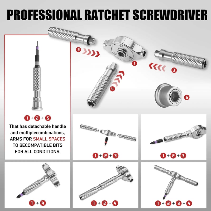 66 In 1 Precision Ratchet Screwdriver Set With Magnetic Bits Professional Mini Repair Tool Kit 2