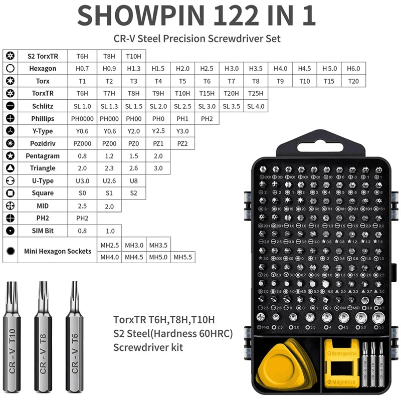 115 In 1 Precision Screwdriver Set Magnetic Computer Repair Tool Kit 1
