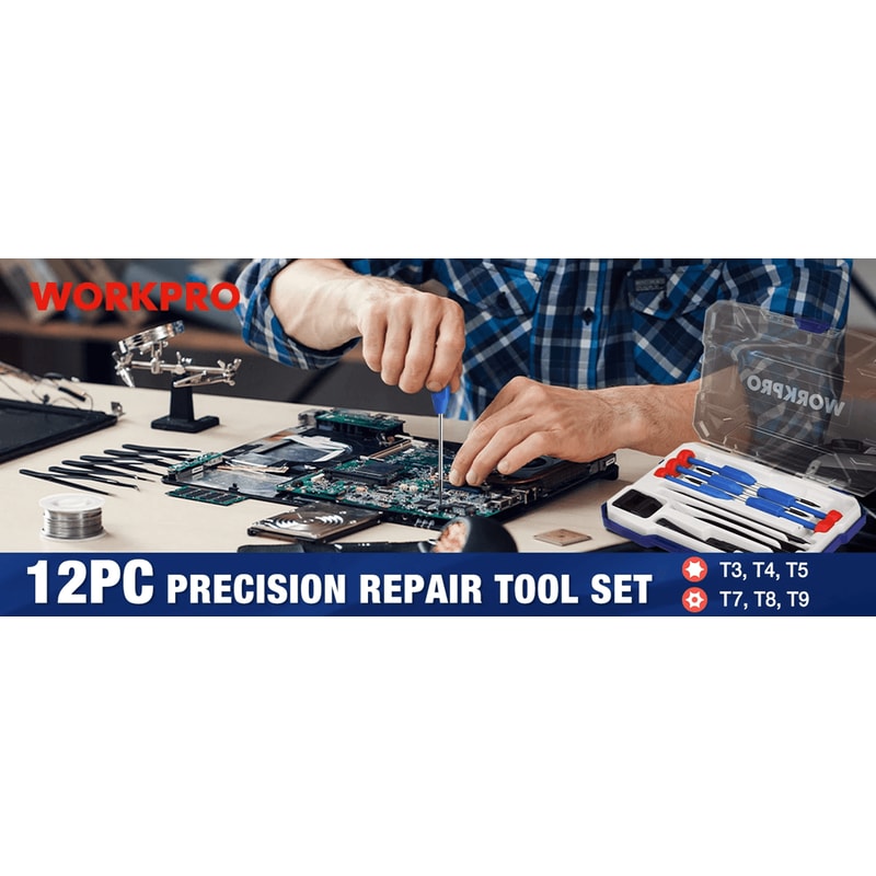 WORKPRO 12 In 1 Torx Precision Screwdriver Set For Electronics And Small Repairs 0