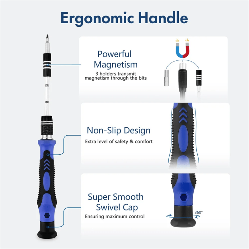62 In 1 Precision Screwdriver Set Magnetic Repair Tool Kit With Flexible Shaft 1
