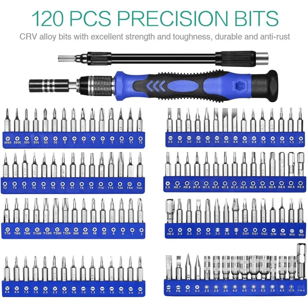 142 In 1 Precision Screwdriver Set Magnetic Electronics Repair Tool Kit 1