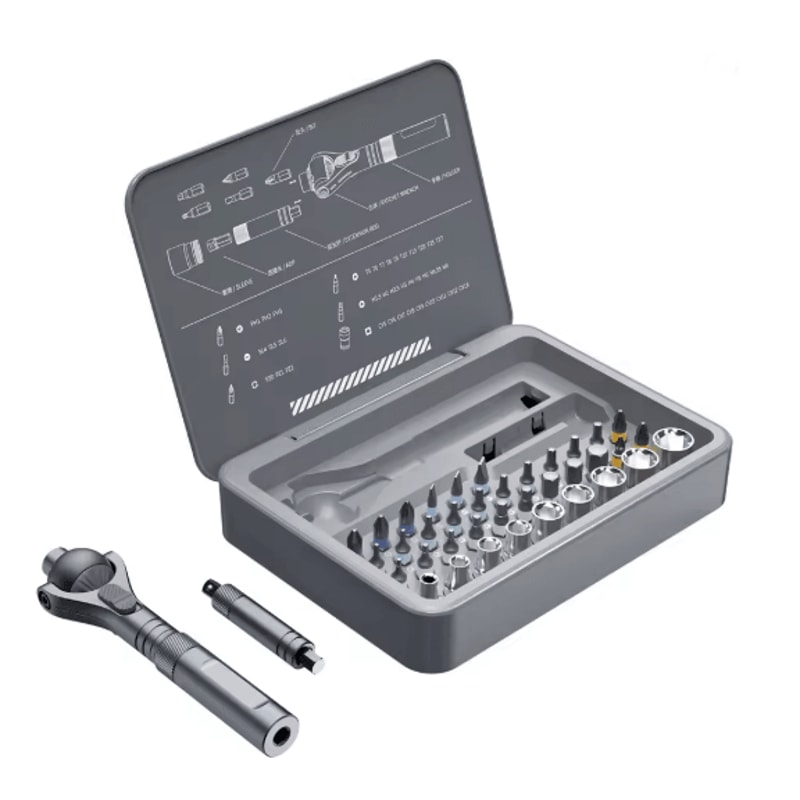 VMAN Precision Ratchet Screwdriver Set Magnetic Multi Bit Mini Repair Tool Kit 4