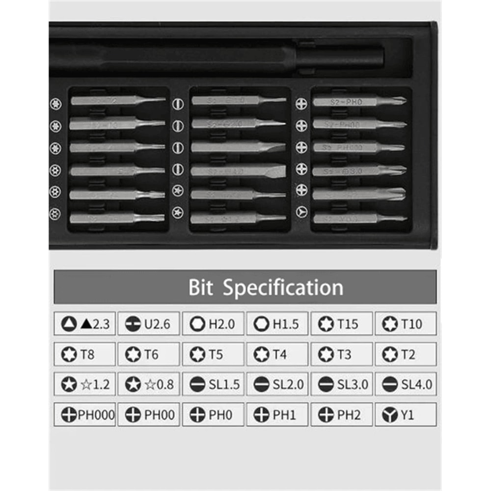 25 In 1 Magnetic Precision Screwdriver Set Electronics Repair Tool Kit 1
