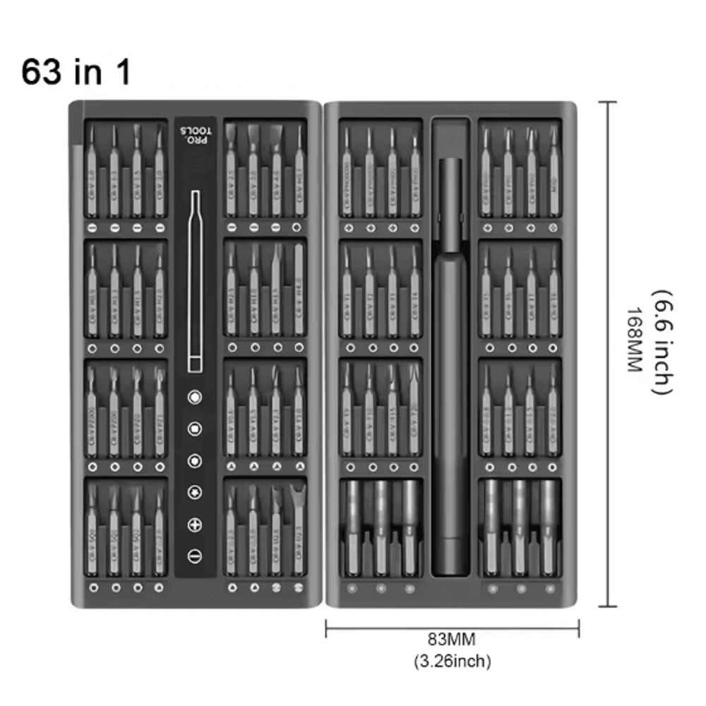 63 In 1 Precision Screwdriver Set Magnetic Electronics Repair Tool Kit 4