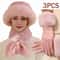 Womens Winter Hat Scarf Gloves Set For Cozy Cold Weather Coverage 6