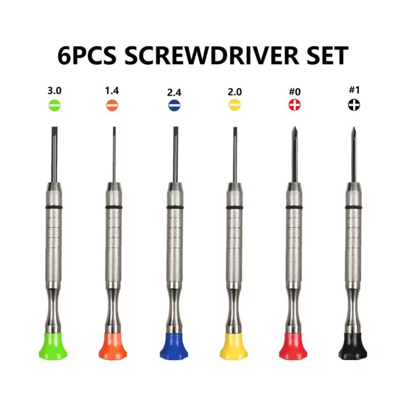 6 Piece Precision Screwdriver Set For Glasses Watch And Electronics Repair Mini Screwdriver Kit 1