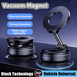 magnetic car phone holder with vacuum suction foldable car phone mount for dashboard and navigation